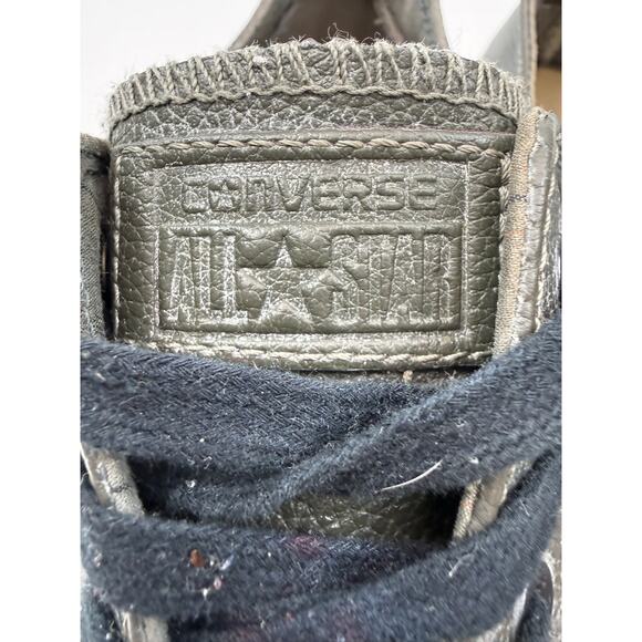Converse x John Varvatos Gray Leather Low Top Sneakers Unisex M 8.5 Wm 10.5 main image 9